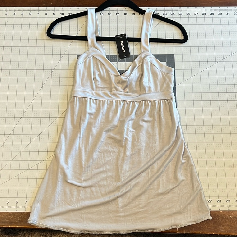 Express XS top with shimmery details/straps